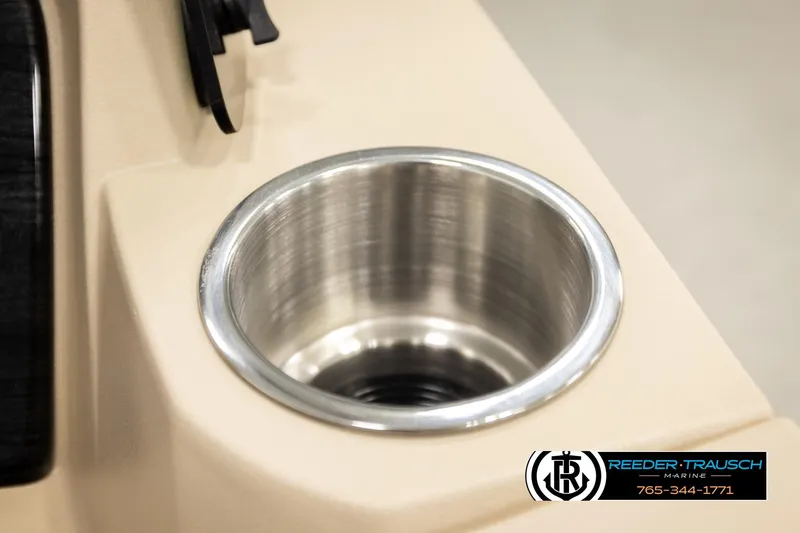 Slide: The Image of Stainless steel cup holder on 2026 Avalon LSZ ENT boat console. - 41