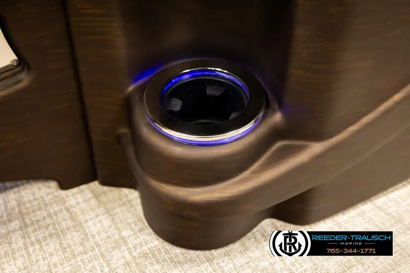 Slide: The Image of Cup holder with blue LED light in 2026 Avalon LSZ ENT boat interior. - 49