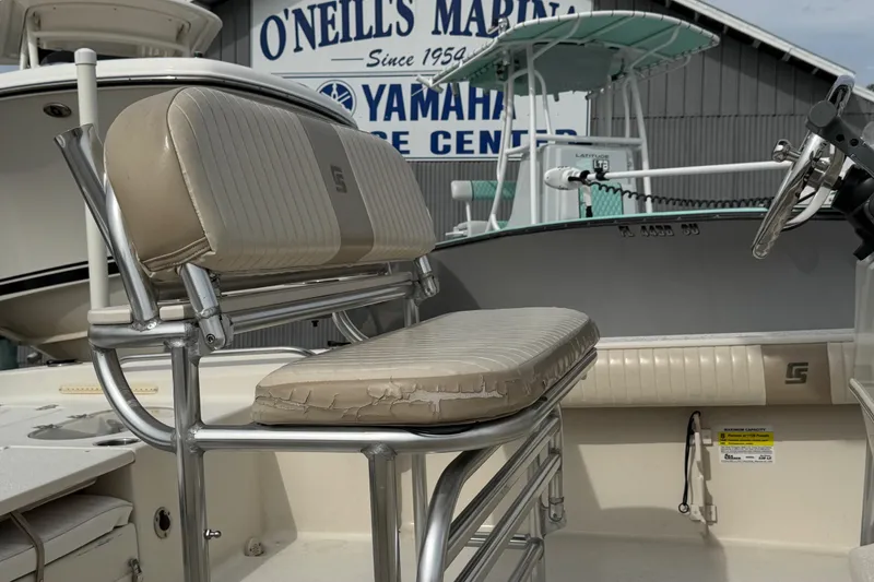 Slide: The Image of 2015 SeaChaser 23LX boat interior with seating at O'Neill's Marina. - 4