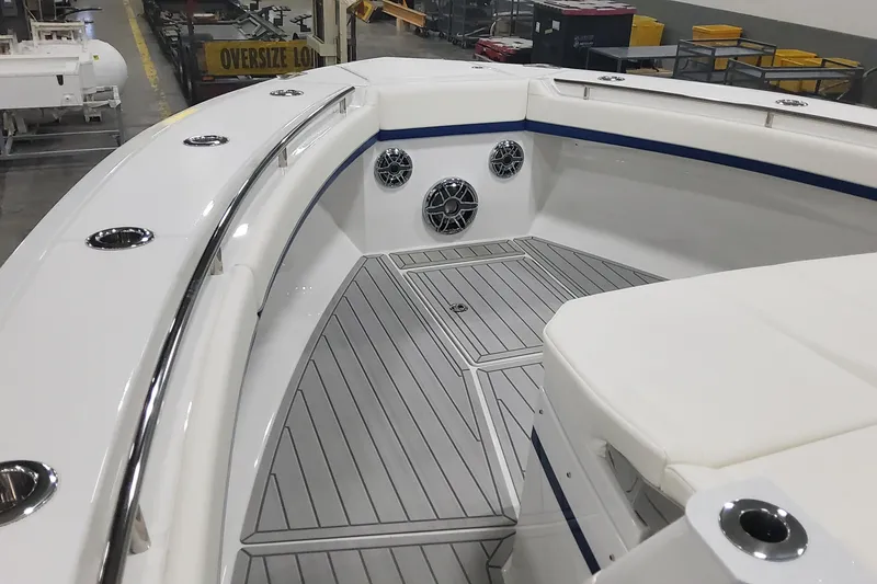 Slide: The Image of 2024 Formula 387 Center Console Fish boat interior with sleek design and modern features. - 43