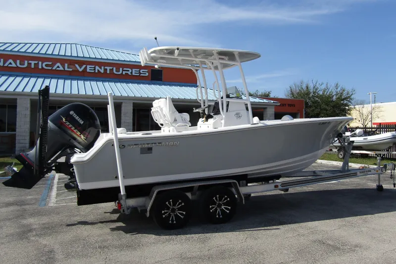 Slide: The Image of 2023 Sportsman Open 212 Center Console boat on trailer at Nautical Ventures. - 4