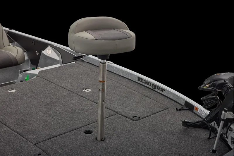 Slide: The Image of Manufacturer Provided Image: 2026 Ranger Z520 boat deck with seat and motor, showcasing fishing setup. - 30