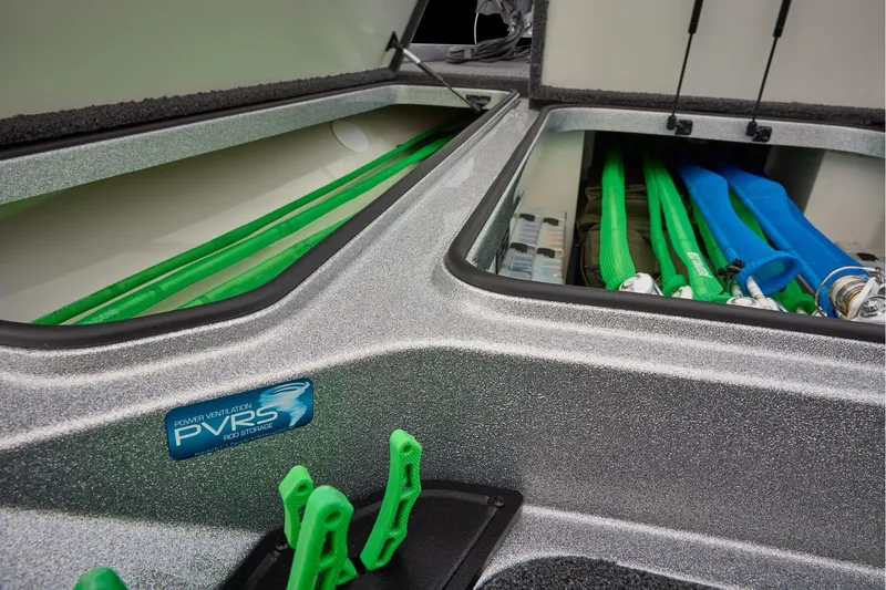 Slide: The Image of Manufacturer Provided Image: 2026 Ranger Z520 boat with organized rod storage and power ventilation system. - 35