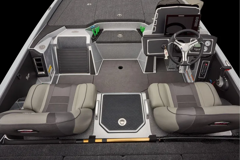 Slide: The Image of Manufacturer Provided Image: 2026 Ranger Z520 boat interior with dual seats and modern dashboard. - 64