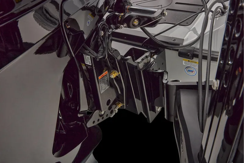 Slide: The Image of Manufacturer Provided Image: 2026 Ranger Z520 boat engine mount and hydraulic system close-up. - 76