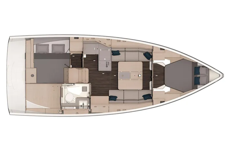 Slide: The Image of Manufacturer Provided Image: Layout of Dufour 37 yacht, model year 2026. - 16