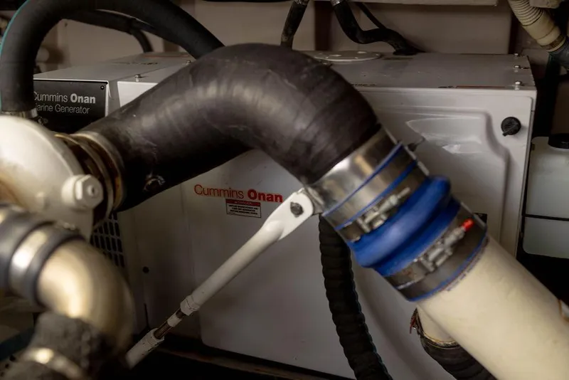 Slide: The Image of Cummins Onan marine generator in 2009 Searay 43 Sundancer engine room. - 37