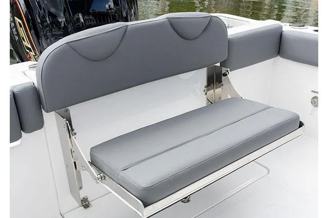 Slide: The Image of Manufacturer Provided Image: NauticStar 242 Offshore 2025 gray seat on boat. - 10
