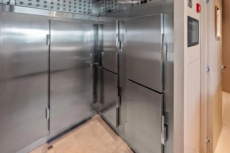 Slide: The Image of Stainless steel refrigeration units on 2023 Sanlorenzo SD126 yacht. - 33