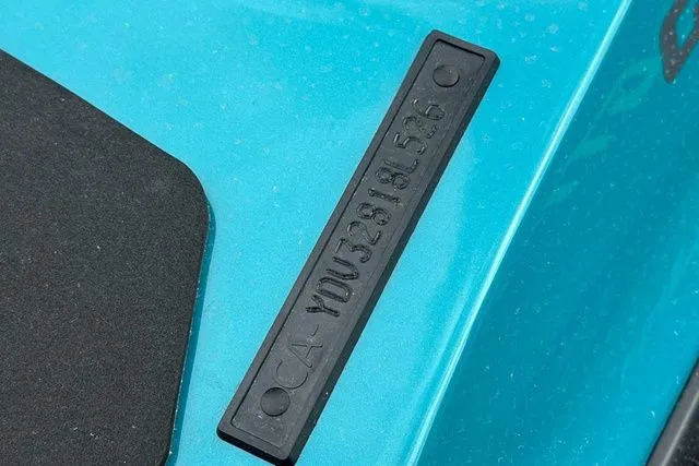 Slide: The Image of Close-up of serial number on a 2026 Sea-Doo GTI. - 17