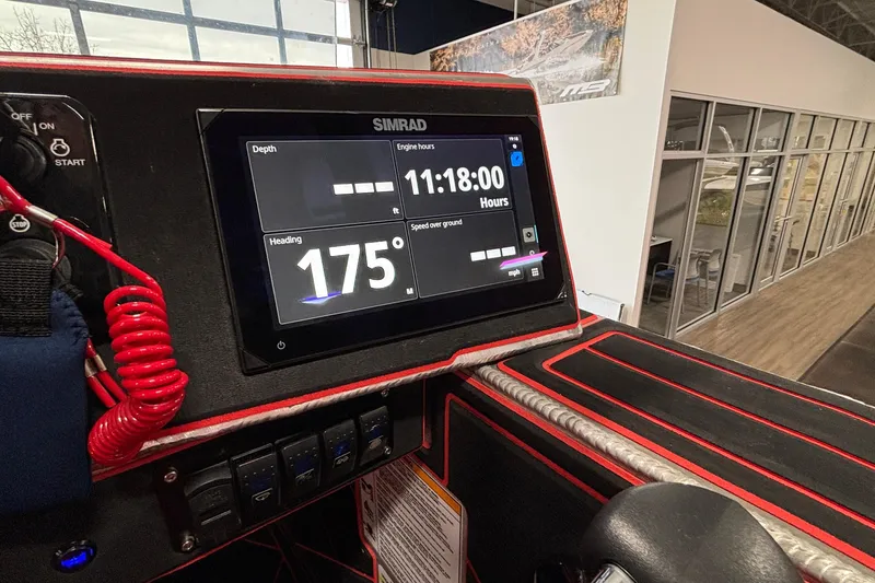 Slide: The Image of Control panel of Anthem Assault VF23, 2026 model, displaying navigation and engine data. - 31