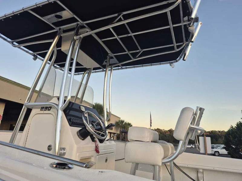 Slide: The Image of Suzuki outboard motor on Bulls Bay 230 CC boat, year 2025. - 6