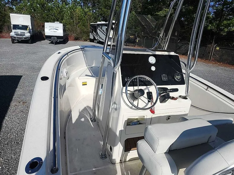 Slide: The Image of 2025 Bulls Bay 230 CC boat with Suzuki 250 engine on trailer. - 8