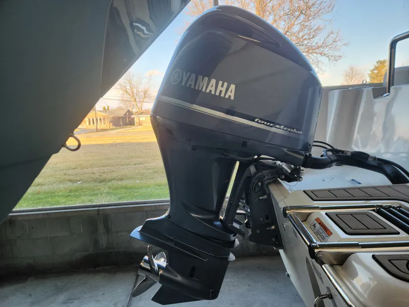 Slide: The Image of Yamaha outboard motor on a 2023 Sea Fox 248 Commander boat. - 10