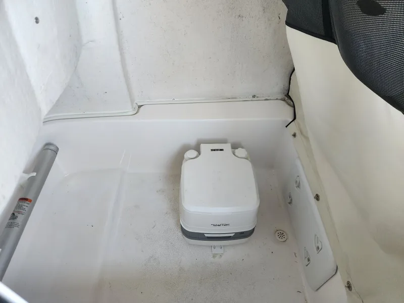 Slide: The Image of Interior of Sea Fox 248 Commander with portable toilet. - 24
