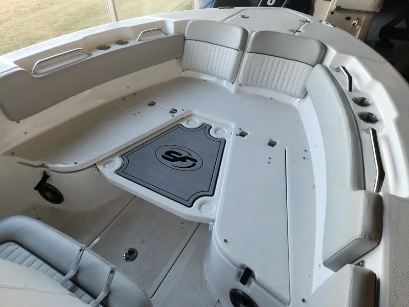 Slide: The Image of Interior of 2023 Sea Fox 248 Commander with seating area. - 26