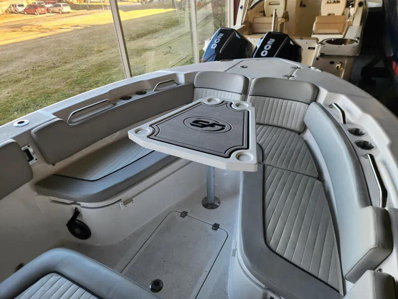 Slide: The Image of Interior of 2023 Sea Fox 248 Commander with seating and table. - 27