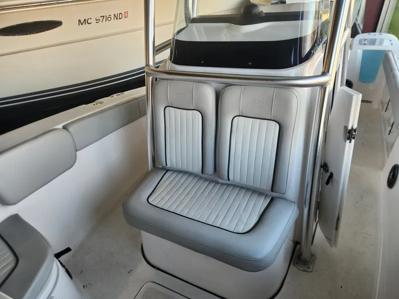 Slide: The Image of Interior of 2023 Sea Fox 248 Commander with cushioned seating. - 28