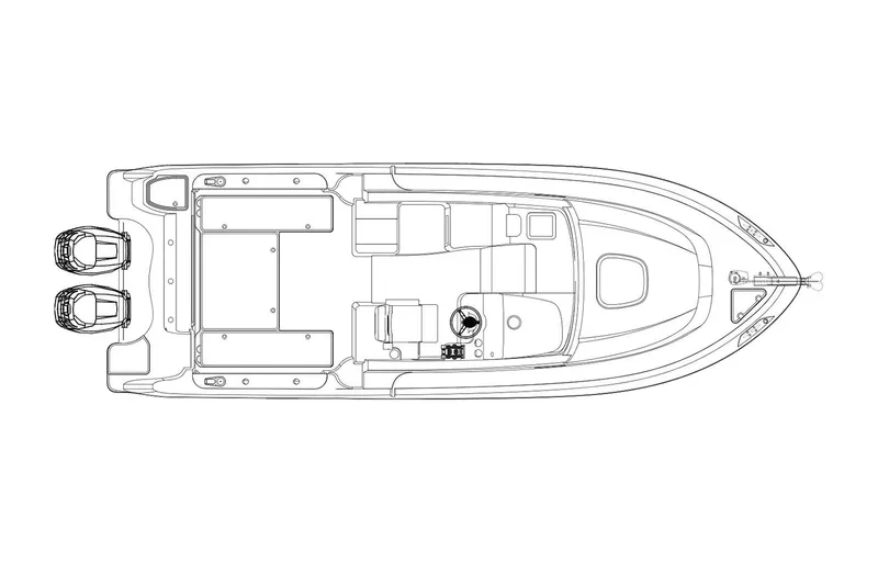 Slide: The Image of Manufacturer Provided Image: Top view schematic of 2026 Boston Whaler 285 Conquest boat layout. - 5