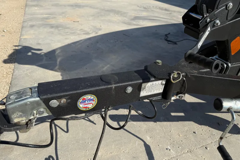 Slide: The Image of Trailer hitch of a 2020 Vexus AVX 2080 boat on concrete surface. - 10