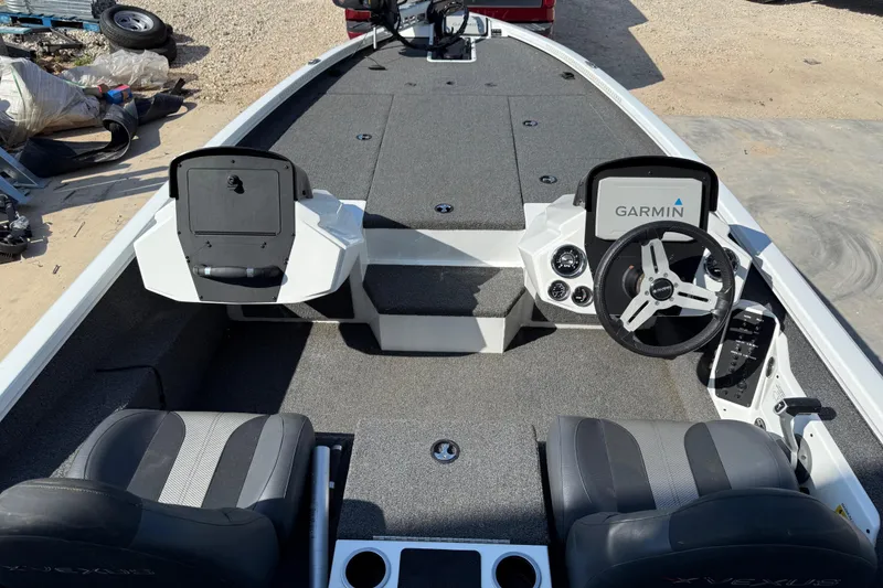 Slide: The Image of 2020 Vexus AVX 2080 boat interior with Garmin navigation system and dual seating. - 19