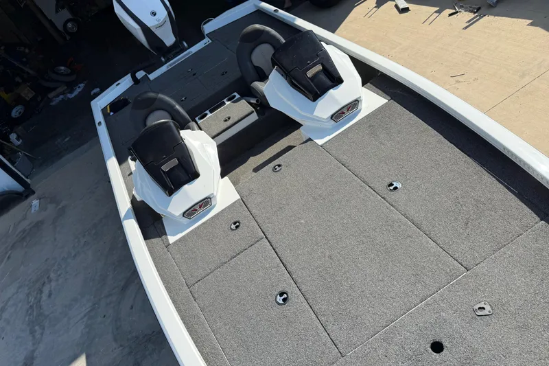 Slide: The Image of 2020 Vexus AVX 2080 boat interior with dual seats and spacious deck. - 26