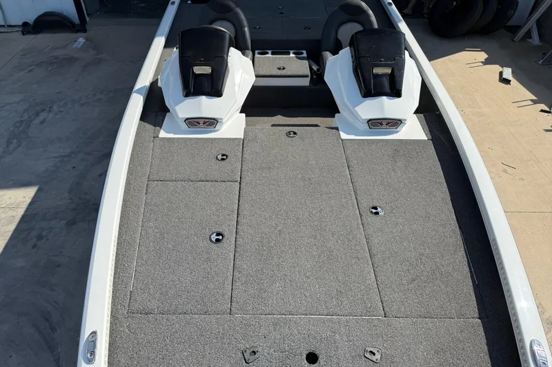 Slide: The Image of 2020 Vexus AVX 2080 boat interior with dual seats and spacious deck. - 27