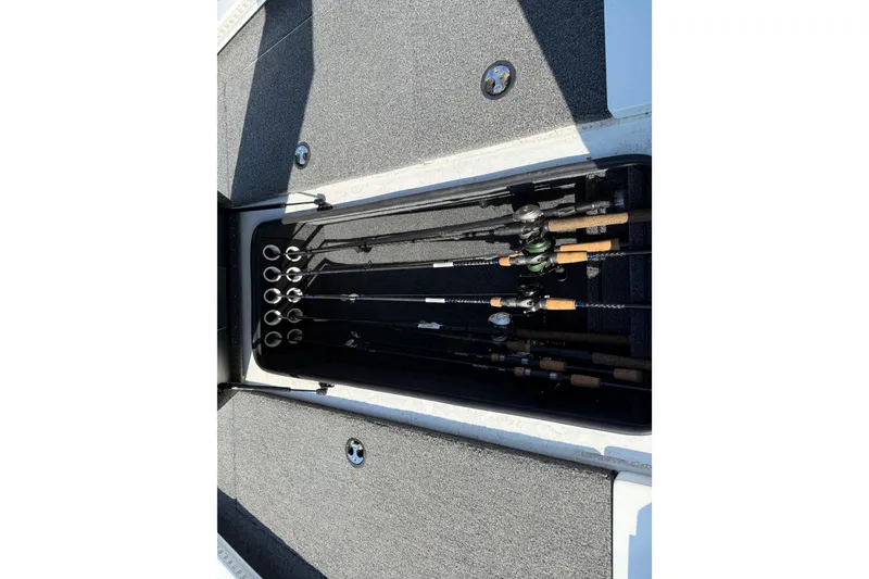Slide: The Image of 2020 Vexus AVX 2080 boat with organized fishing rod storage compartment. - 31