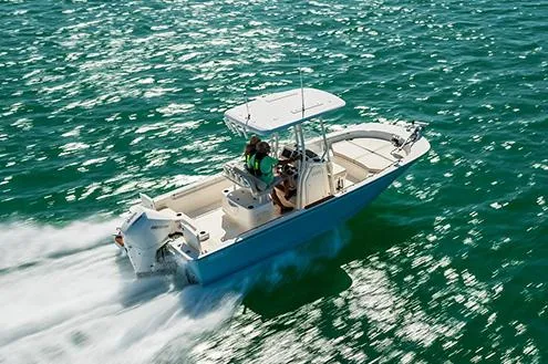 Slide: The Image of Manufacturer Provided Image: 2026 Boston Whaler 210 Montauk cruising on open water, showcasing speed and design. - 4