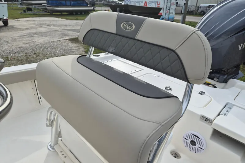 Slide: The Image of 2026 Key West 210 Bay Reef boat seat with stylish upholstery and sturdy design. - 4