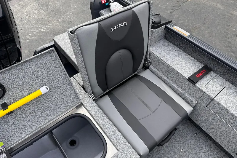 Slide: The Image of 2026 Lund 1775 Adventure Sport boat seat with storage and accessories. - 21