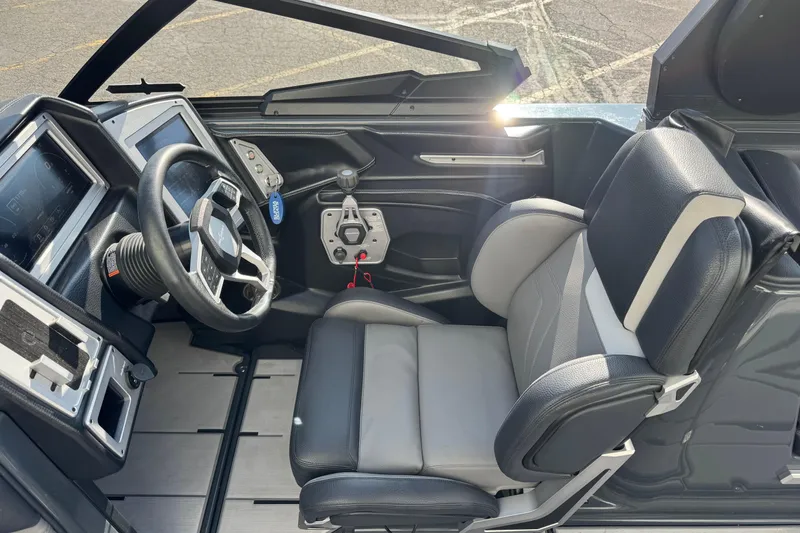 Slide: The Image of 2021 Supra SL 575 interior with modern dashboard and comfortable seating. - 8
