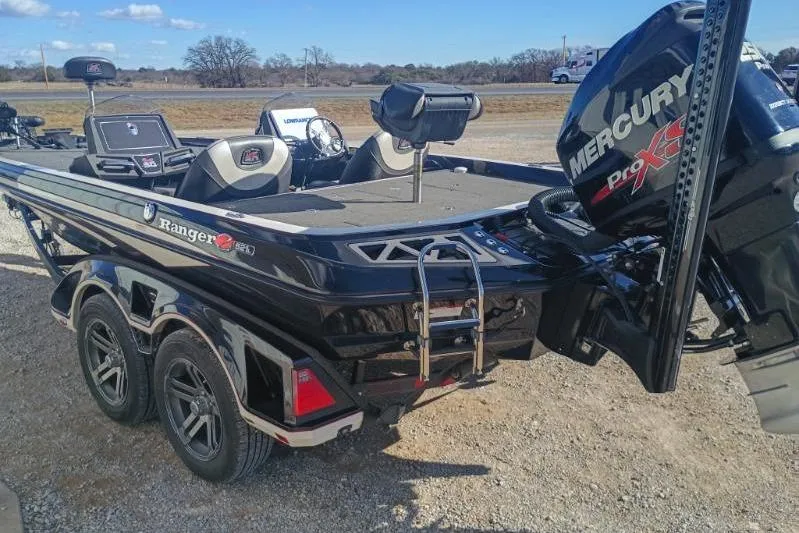 Slide: The Image of 2018 Ranger Z521L boat with Mercury Pro XS engine on a trailer. - 6