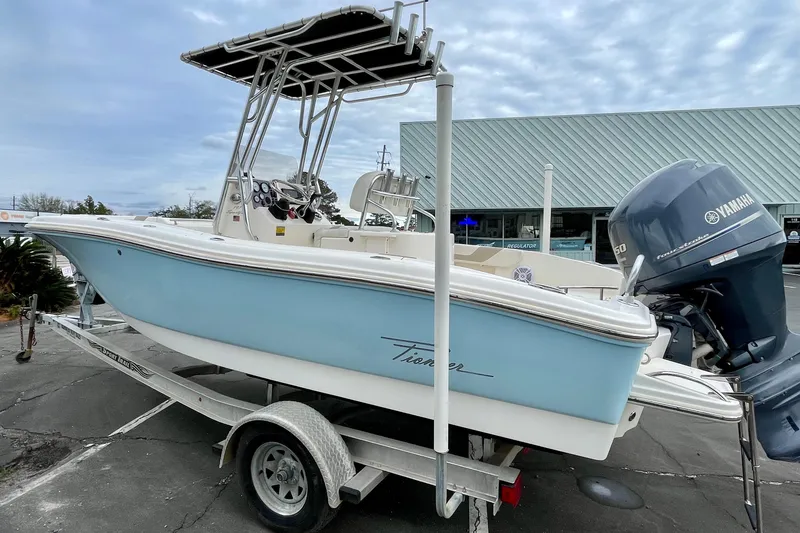 Slide: The Image of 2013 Pioneer 197 Sportfish boat on trailer with Yamaha outboard motor. - 5