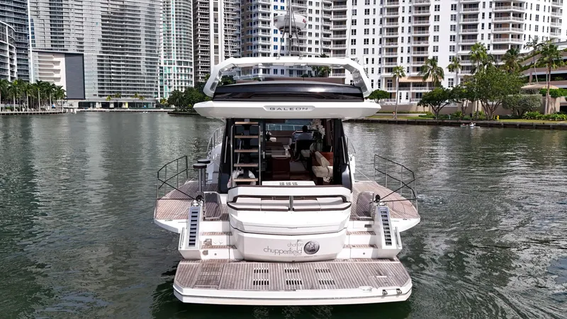 Slide: The Image of Galeon 510 Sky 2020 yacht in urban waterfront setting. - 29