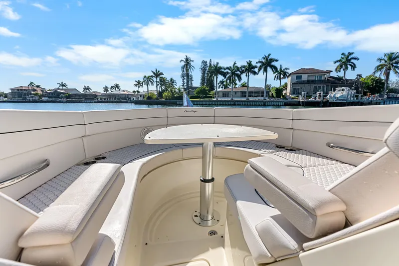 Slide: The Image of Luxurious 2021 Chris-Craft Launch 35 GT OB boat interior with waterfront view. - 20