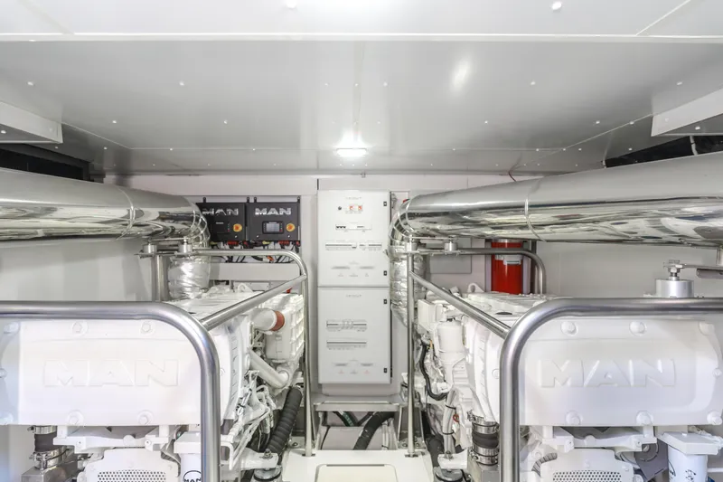 Slide: The Image of Engine room of Azimut Magellano 66 yacht, 2023 model. - 11