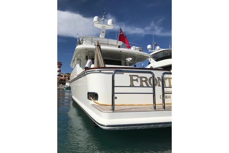 Slide: The Image of Luxurious interior of 2006 Northcoast Yachts Yachtfisher with elegant seating and waterfront views. - 6