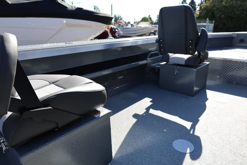 Slide: The Image of Interior seating of 2026 Thunder Jet 229 Rush OT boat, featuring comfortable, modern design. - 47