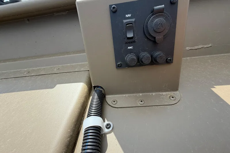 Slide: The Image of Control panel on 2026 G3 Gator Tough Package Jon 15 FL boat. - 5