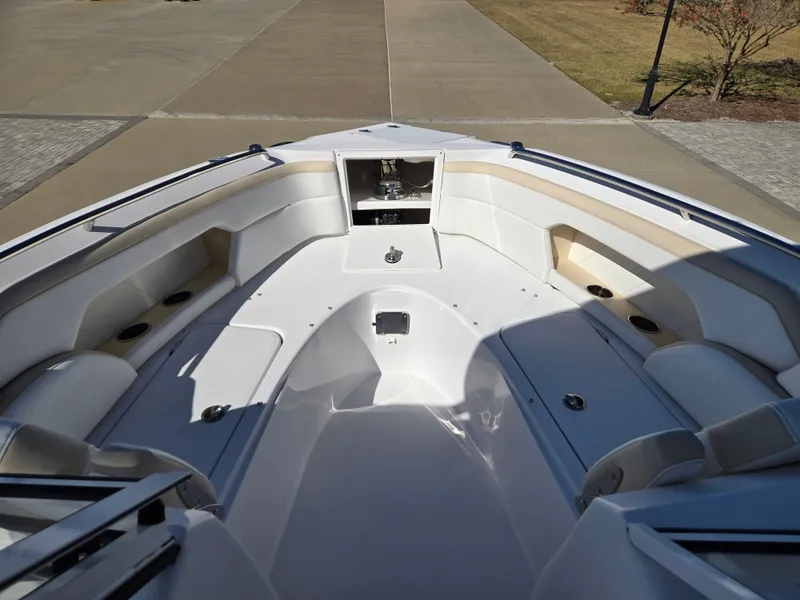 Slide: The Image of Interior view of 2024 Century 24 DC boat deck. - 4
