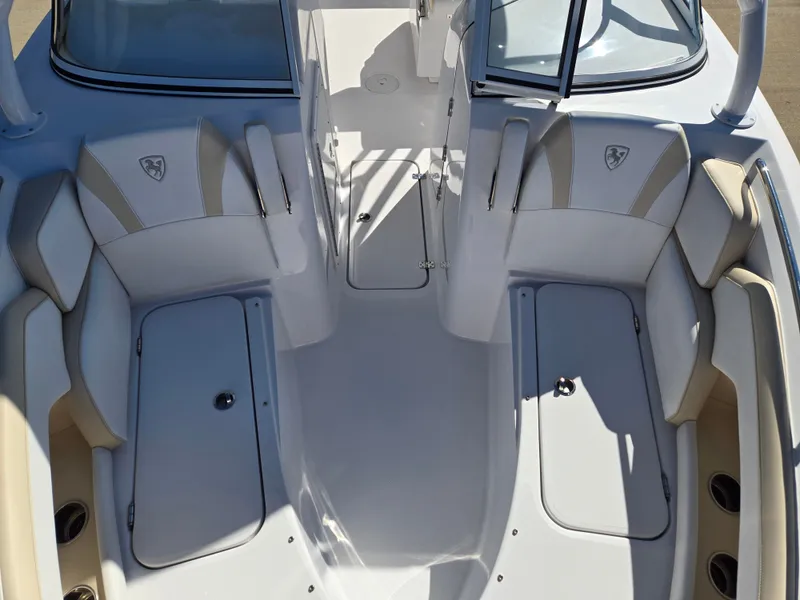 Slide: The Image of Interior of 2024 Century 24 DC boat with seating. - 6