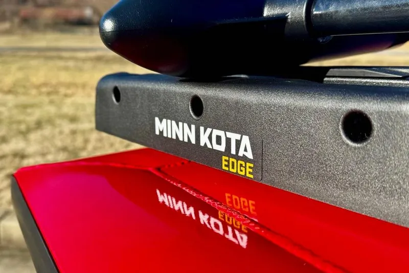 Slide: The Image of Minn Kota Edge motor on 2026 Tracker Pro Team 175 Crappie Edition boat. - 7