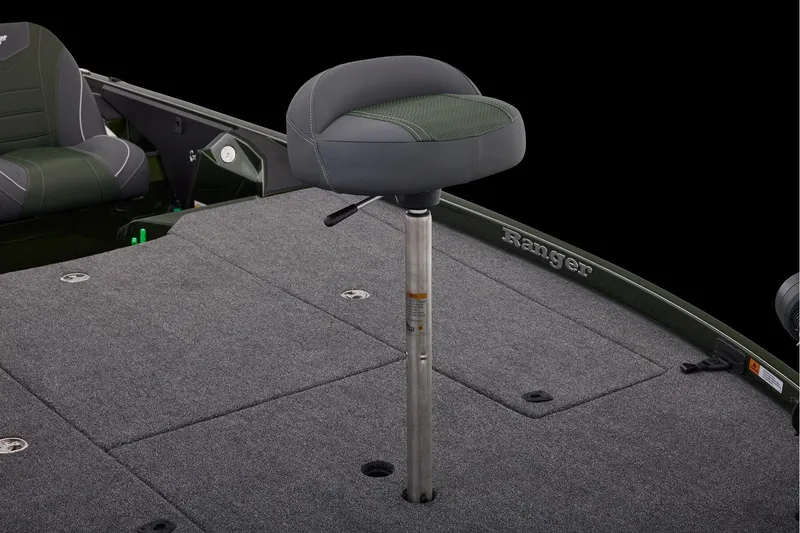 Slide: The Image of 2026 Ranger Z521 boat storage compartment with open hatch, showcasing interior space. - 27