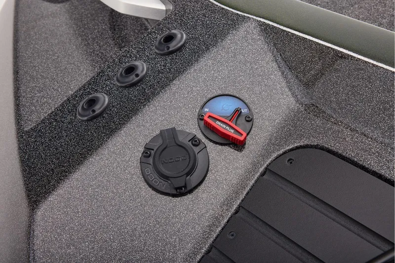 Slide: The Image of Battery compartment of 2026 Ranger Z521 boat, featuring dual batteries and wiring setup. - 64