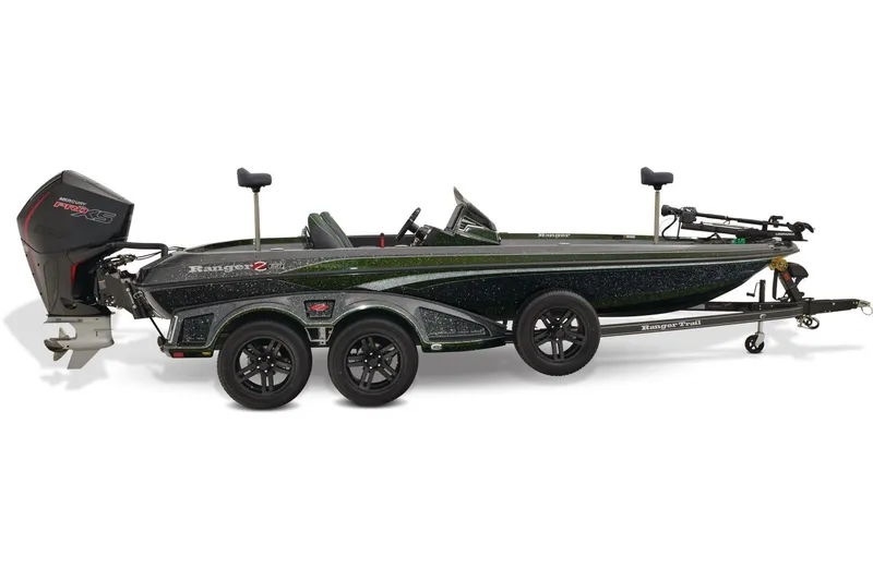 Slide: The Image of 2026 Ranger Z521 boat with Yamaha engine parked outside dealership. - 8