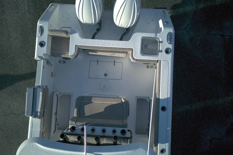 Slide: The Image of Overhead view of 2026 Sea Hunt Gamefish 27 boat with forward seating layout. - 11