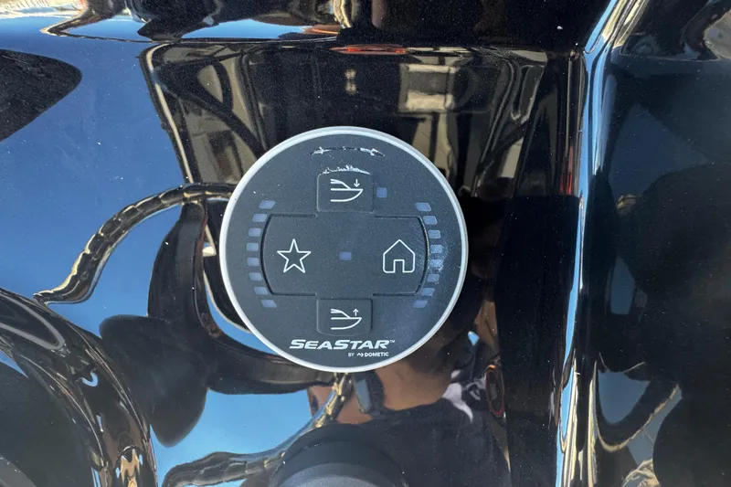 Slide: The Image of Control panel on 2026 Sea Pro 245FLX Sandbar boat, featuring SeaStar by Dometic. - 32