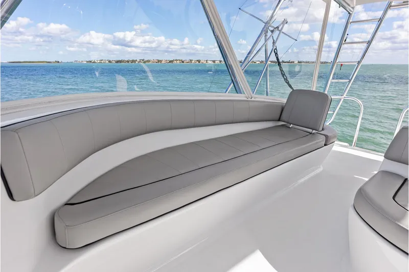 Slide: The Image of Luxurious seating on 2017 Spencer Convertible yacht with ocean view. - 33