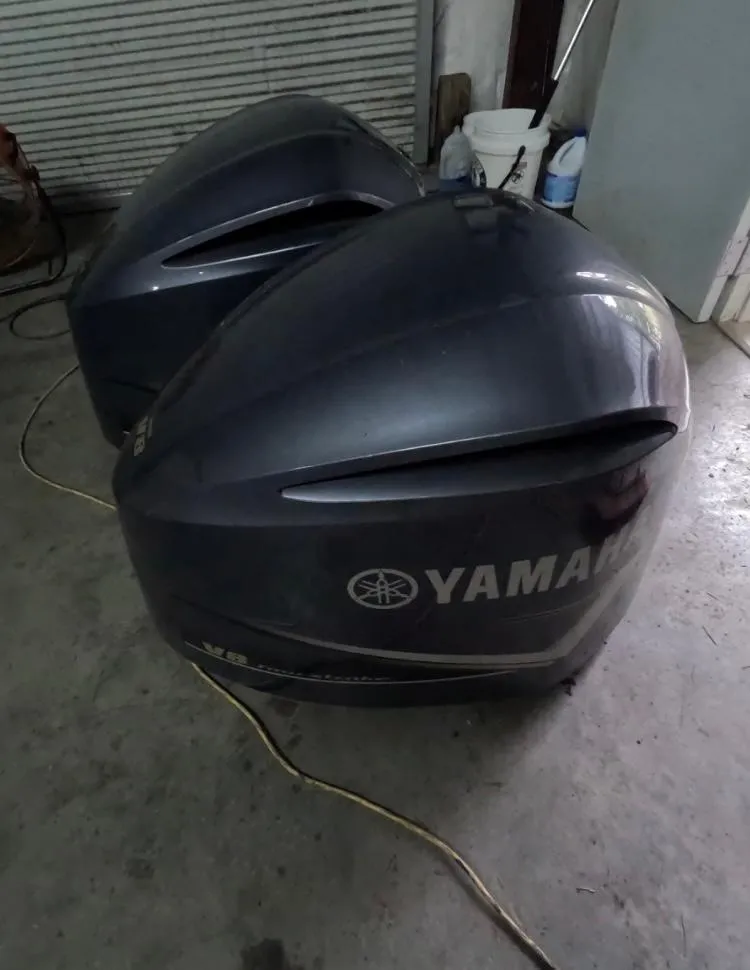 Slide: The Image of Yamaha outboard motors in garage, suitable for 2013 Regulator 34 Center Console boat. - 17